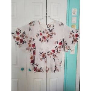 Floral Batwing Blouse
